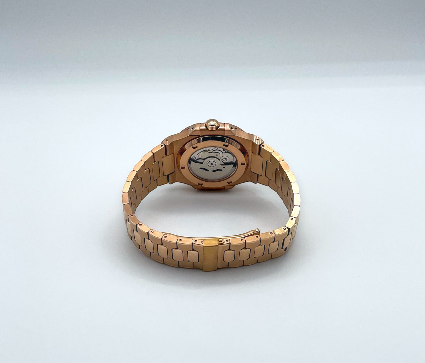 Seiko-mod-nautilus-rose-gold-liegend-frontansicht-horizontal- Liegend, frontansicht, horizontal, liegend