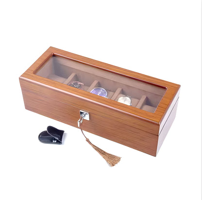 Uhrenbox 5-fach in geschlossener schräger Ansicht